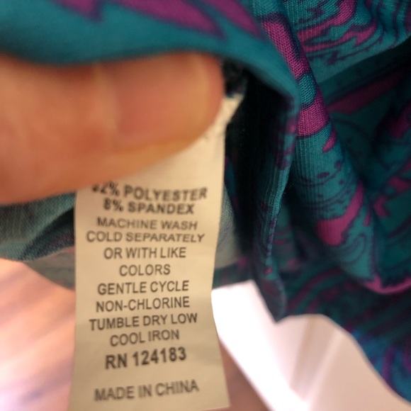 Women Jon & Anna Midi Dress Teal & Pink Sz Small Sleeveless V-Neck Elastic Waist - Picture 6 of 6